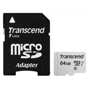 Карта пам'яті Transcend 64GB microSDXC class 10 UHS-I U1 (TS64GUSD300S-A) зображення 1