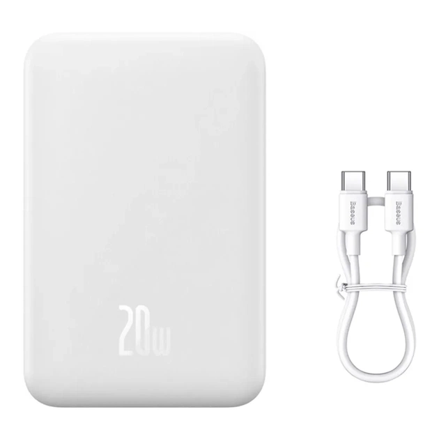 Батарея універсальна Baseus Magnetic Mini Wireless 20000mAh 20W, White (PPCX150002) - зображення 8