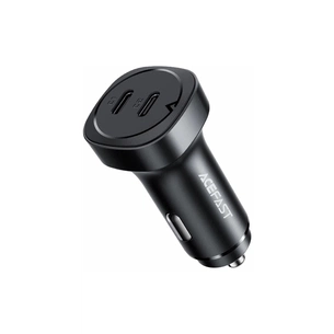 Зарядний пристрій Acefast 2xUSB-C 72W car adapter metal (6974316280361) зображення 1