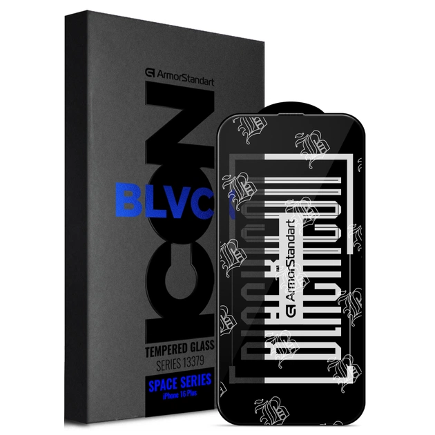 Стекло защитное Armorstandart Space Black Icon Apple iPhone 16 Plus (ARM78024) - изображение 1