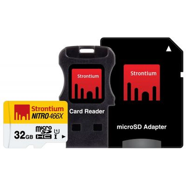 Карта пам'яті Strontium Flash 32GB microSDHC Class 10 USH-I 466X (SRN32GTFU1C) - зображення 1