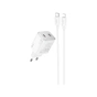 Зарядний пристрій HOCO N42 Elogiado 2xUSB-C PD45W + cable USB-C to Lightning White (6942007617116) - зменшене зображення 2