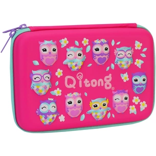 Пенал Cool For School з тисненням 1 відділення Фуксія (QT-5626-Rosered) зображення 1