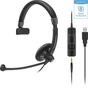 Навушники Sennheiser SC 45 USB / 3.5mm MS Mono (507083) - зменшене зображення 1