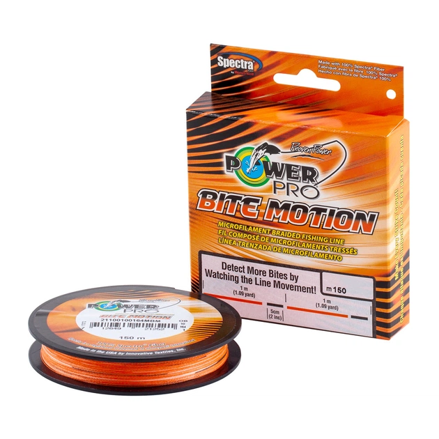 Шнур Power Pro Bite Motion Orange Black 150m 0.10mm 11lb/5.0kg (2266.78.67) - зображення 1