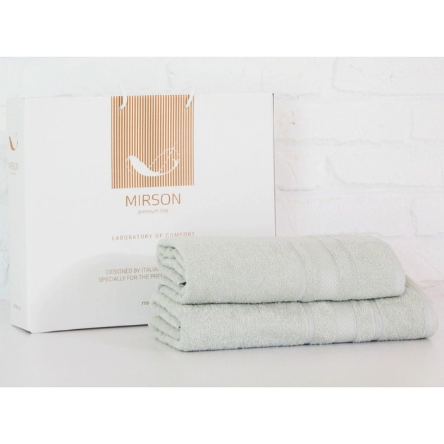 Рушник MirSon набір банних 5078 Elite SoftNess Menthol 50х90, 70х140 (2200003183160) - зображення 1