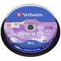 Диск DVD Verbatim 8.5Gb 8x CakeBox 10 шт Matte Silver (43666) - уменьшенное изображение 1