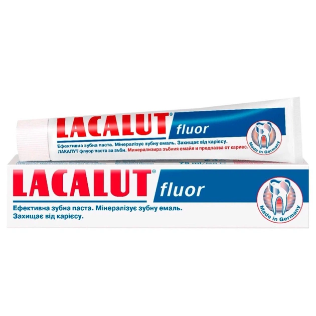 Зубна паста Lacalut fluor 75 мл (4016369696316) - изображение 1