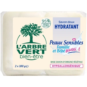 Тверде мило L'Arbre Vert для чутливої шкіри 2 х 100 г (3450601029035) зображення 1