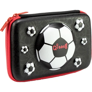 Пенал Cool For School з тисненням 1 відділення Чорний (QT-5718-Black) зображення 1