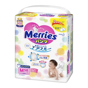 Підгузки Merries трусики для дітей розмір M 6-11 кг 58 шт (558641) зображення 1