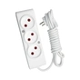 Мережевий подовжувач TECCO 2м 3 поста white (8681277841866) - зменшене зображення 1