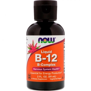 Вітамін Now Foods Вітамін B-12 Рідкий, Liquid B-12, 59 мл (NOW-00464) зображення 1