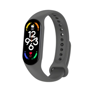 Ремінець до фітнес браслета BeCover Silicone для Xiaomi Mi Smart Band 7 Gray (707480) зображення 1