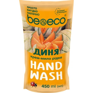 Рідке мило Be&Eco З антибактеріальним ефектом Диня дой-пак 450 мл (4820168435027) зображення 1