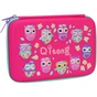 Пенал Cool For School з тисненням 1 відділення Фуксія (QT-5626-Rosered) - зменшене зображення 1