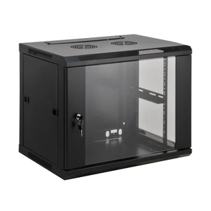 Шафа настінна Kingda 12U 19" 600x600 RAL9004 (KD-007-6612) зображення 1