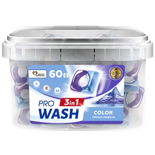 Капсули для прання Pro Wash Гірська свіжість 60 шт. (4262396145222) зображення 1