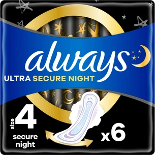 Гігієнічні прокладки Always Ultra Secure Night (Розмір 4) 6 шт. (8001841733050) зображення 1