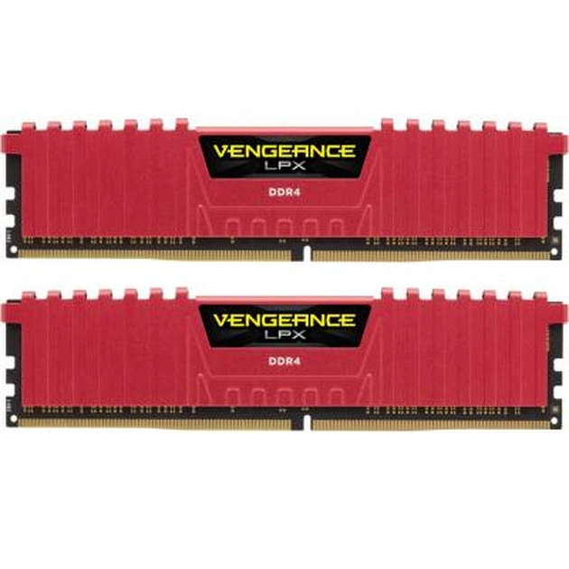 Модуль пам'яті для комп'ютера DDR4 16GB (2x8GB) 2666 MHz Vengeance LPX Red Corsair (CMK16GX4M2A2666C16R) - зображення 1