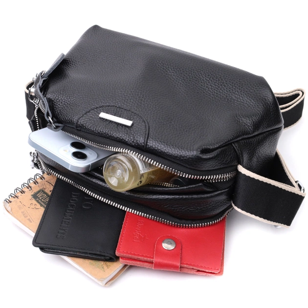 Сумка Vintage З натуральної шкіри Чорна (22592) - зображення 9