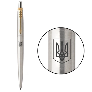 Ручка кулькова Parker JOTTER 17 UKRAINE SS GT BP Герб України (16032_T005b) зображення 1