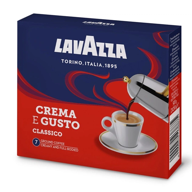 Кофе Lavazza Crema&Gusto Dolce молотый 2х250 г (8000070038875) - изображение 1