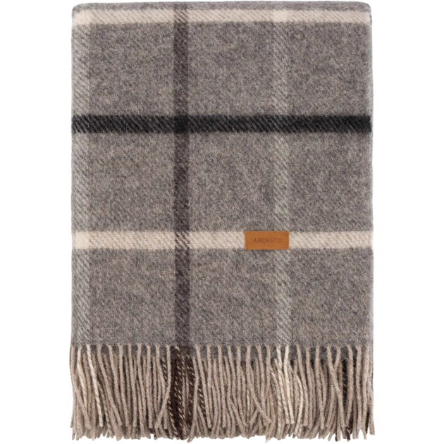 Плед Ardesto Leonardo Alpina 100% шерсть серый 140x200 см (ART0703LM) - изображение 3