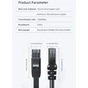 Патч-корд 15м UTP cat 6 RJ45 TopSpeed Ethernet Round Cable Black Essager (EXCWXY-JSE01) - зменшене зображення 10