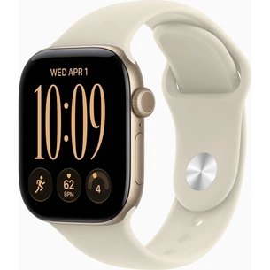 Смарт-часы Apple Watch Series 12 GPS 42mm Light Gold Aluminium Case with Sand Sport Band - S/M (MJED4RK/A) изображение 1