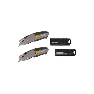 Ніж монтажний ToughBuilt висувний 2 шт, з комплектом 50 лез (TB-H4S52-20) зображення 1