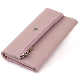 Гаманець ST Leather З кишенею для мобільного Шкіряний Ліловий (19269) зображення 1