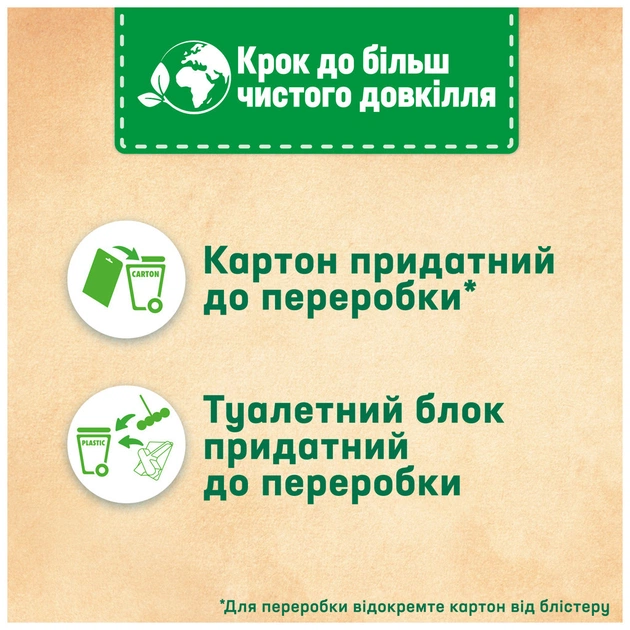 Туалетний блок Bref Сила Актив Лимон 4 х 50 г (9000101308969/9000101308907) - зображення 5