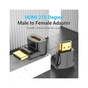 Перехідник HDMI M to HDMI F 90° corner black VENTION (AIOB0) - preview 4