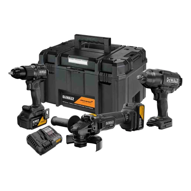 Набор электроинструментов DeWALT McLaren F1, 18V XR Li-lon, 2 АКБ, ЗУ, кейс (DCK3222MP2T) - изображение 1