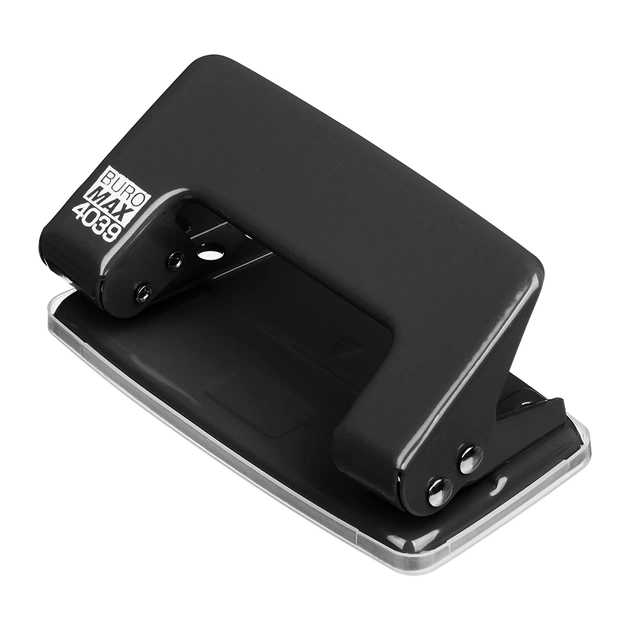 Діркопробивач Buromax металевий JOBMAX, до 10 аркушів, 100 х 55 х 50 мм, чорний (BM.4039-01) - picture 1