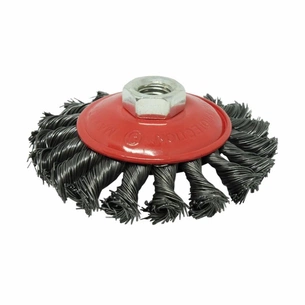 Щітка для електроінструменту Зеніт конічна плетена сталь 100 мм х14, 0.5 мм (35103100) зображення 1