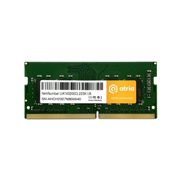 Модуль пам'яті для ноутбука SoDIMM DDR4 8GB 3200 MHz ATRIA (UAT43200CL22SK1/8) - зображення 1