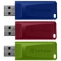 USB флеш накопичувач Verbatim 3x16GB Slider Red/Blue/Green USB 2.0 (49326) - зменшене зображення 2