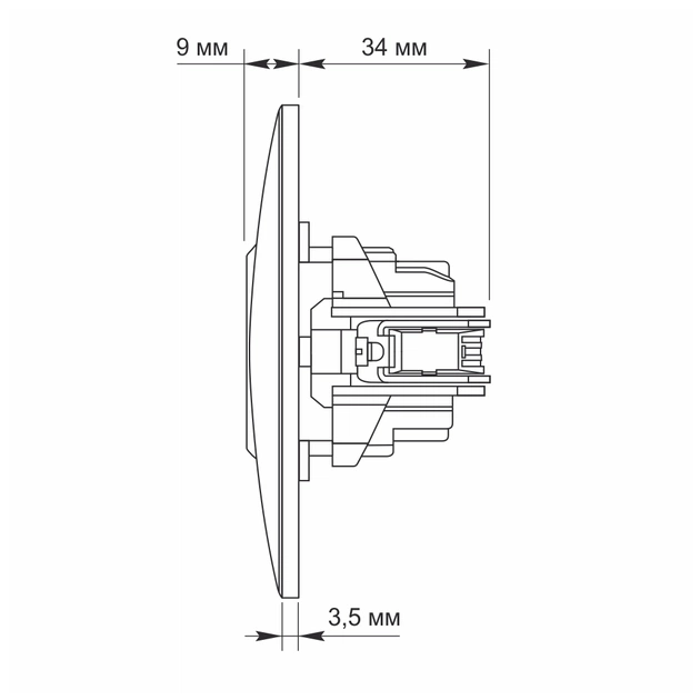 Розетка Videx BINERA 1ая із заземленням (VF-BNSK1G-W) - зображення 5