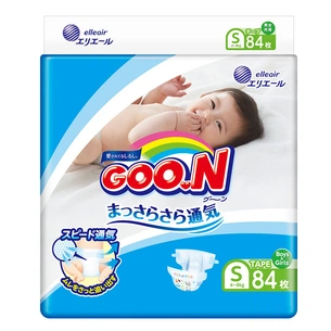 Підгузки GOO.N для дітей 4-8 кг розмір S на липучках 84 шт. (843153) зображення 1