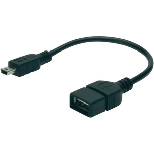 Перехідник USB 2.0 AF to mini-B 5P OTG 0.2m Digitus (AK-300310-002-S) зображення 1
