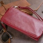 Гаманець ST Leather Зі шкіри з кишенею для мобільного Бордовий (19311) - зменшене зображення 9