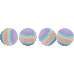 Іграшка для котів Trixie М'ячики райдужні 4 см 4 шт (4011905040974) зображення 1