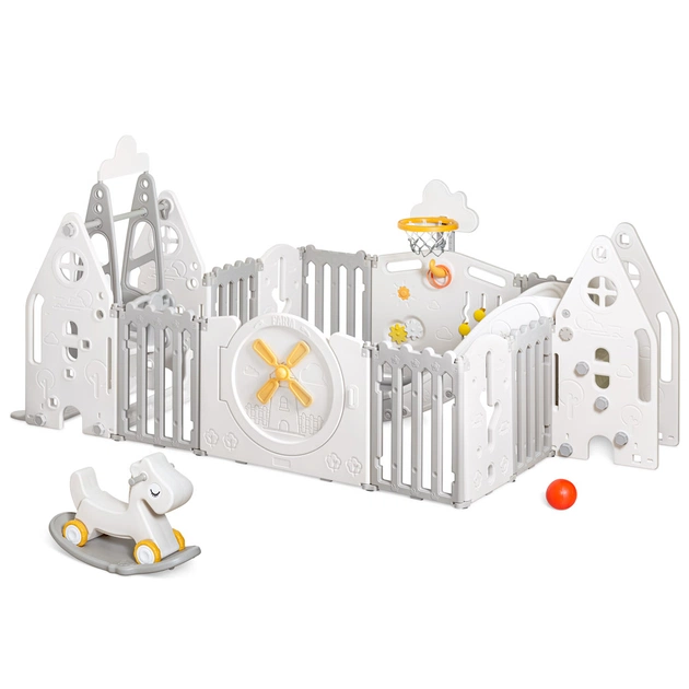 Детский манеж Mealux Forto Grey (KD-C051 Grey / White) - изображение 1