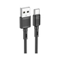 Дата кабель USB 2.0 AM to USB-C 1.0m 3A PVC X83 black HOCO (6931474770905) - зменшене зображення 2