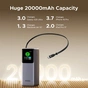 Батарея універсальна Ugreen 20000mAh 165W with Retractable Cable (PB726 55987B) - зменшене зображення 9