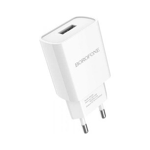 Зарядний пристрій BOROFONE BA20A USB 10.5W + cable USB to USB-C white (6931474700742) зображення 1