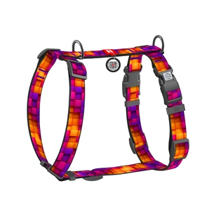 Шлея для собак WAUDOG H-подібна анатомічна Nylon з QR адресником "Куби 3Д" пластиковий фастекс XL (347-4057) зображення 1