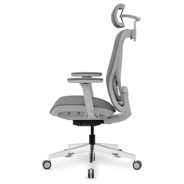 Офісне крісло Mealux Q1 Air Grey (HF-Q1 M/G) - зображення 6